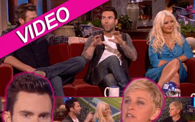 //adam levine ellen post