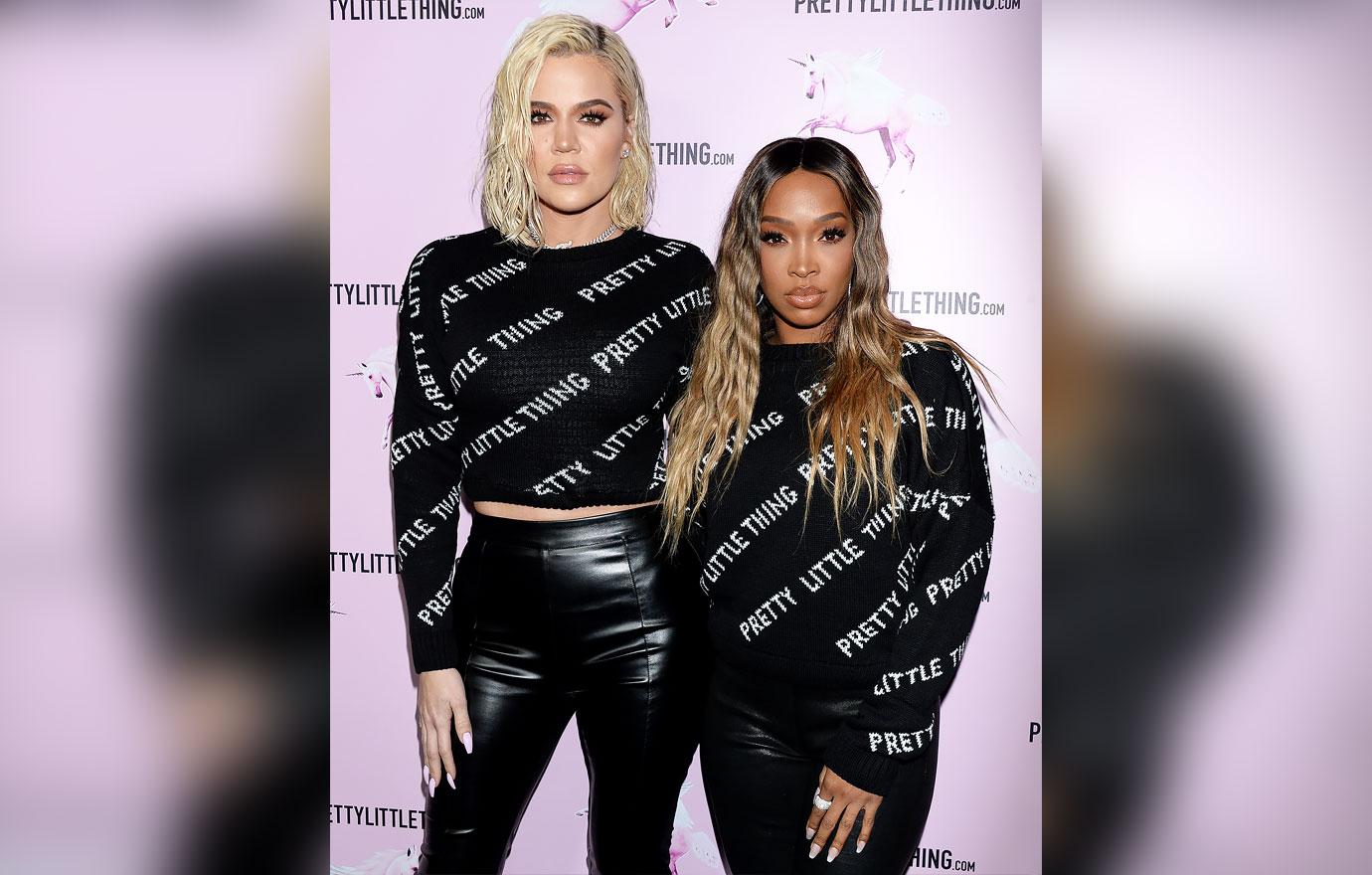 khloe kardashian bff malika true dance no tristan thompson photos paternity third baby r