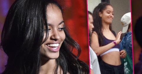 malia obama partying lollapalooza skips dnc crop top pics