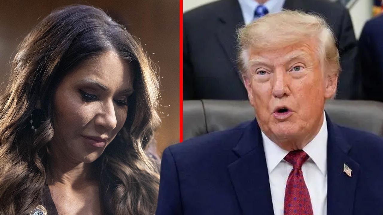 Photo of Kristi Noem, President Donald Trump