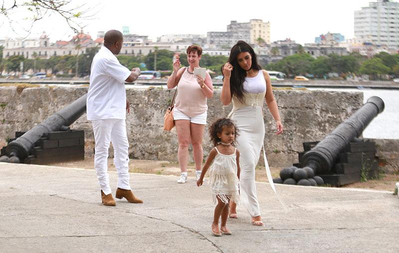 //kim kardashian kanye west north west cuba vacation filming