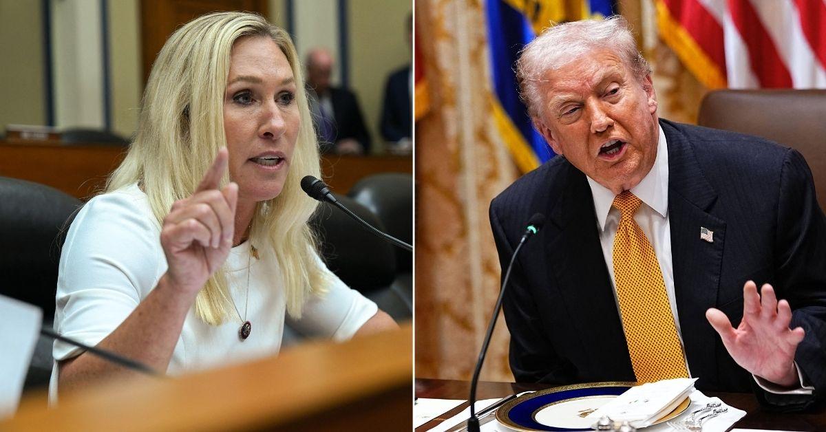 Composite photo of Marjorie Taylor Greene and Donald Trump