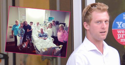 Main,Reality star Kyle Chrisley and his wife, Alexus Whilby-Chrisley, who are possibly expecting, shop at a baby store. Inset, family photo of Todd Chrisley hospitalized