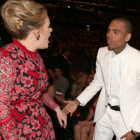 //adele chris brown angry getty