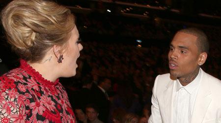 //adele chris brown angry getty