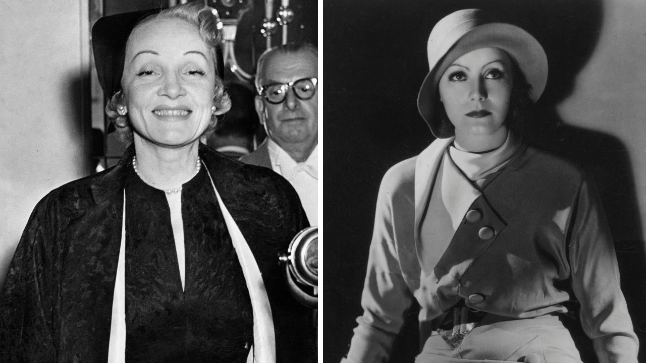 Marlene Dietrich and Greta Garbo appeared together in the 1925 silent film 'The Joyless Street.'
