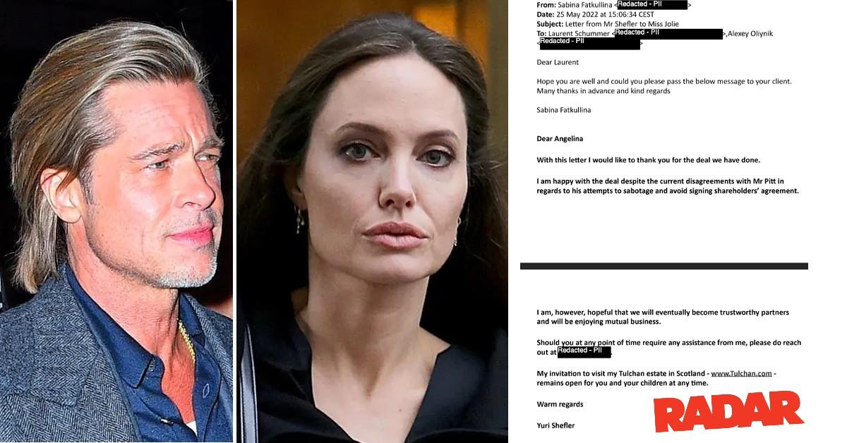 Brad Pitt Using Russian Oligarch’s Email to Angelina Jolie as Evidence