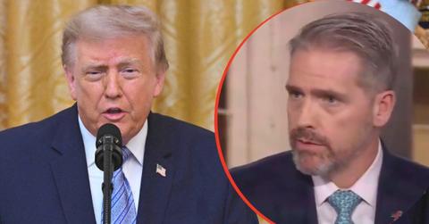 split image of Donald Trump and Scott Jennings