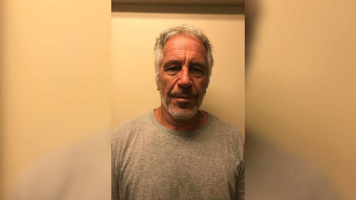 A mugshot of Jeffrey Epstein