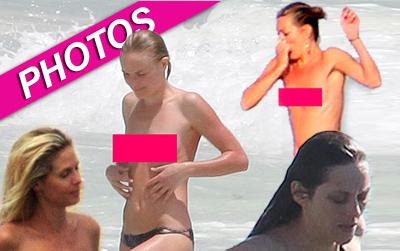 //topless bikini celebs post