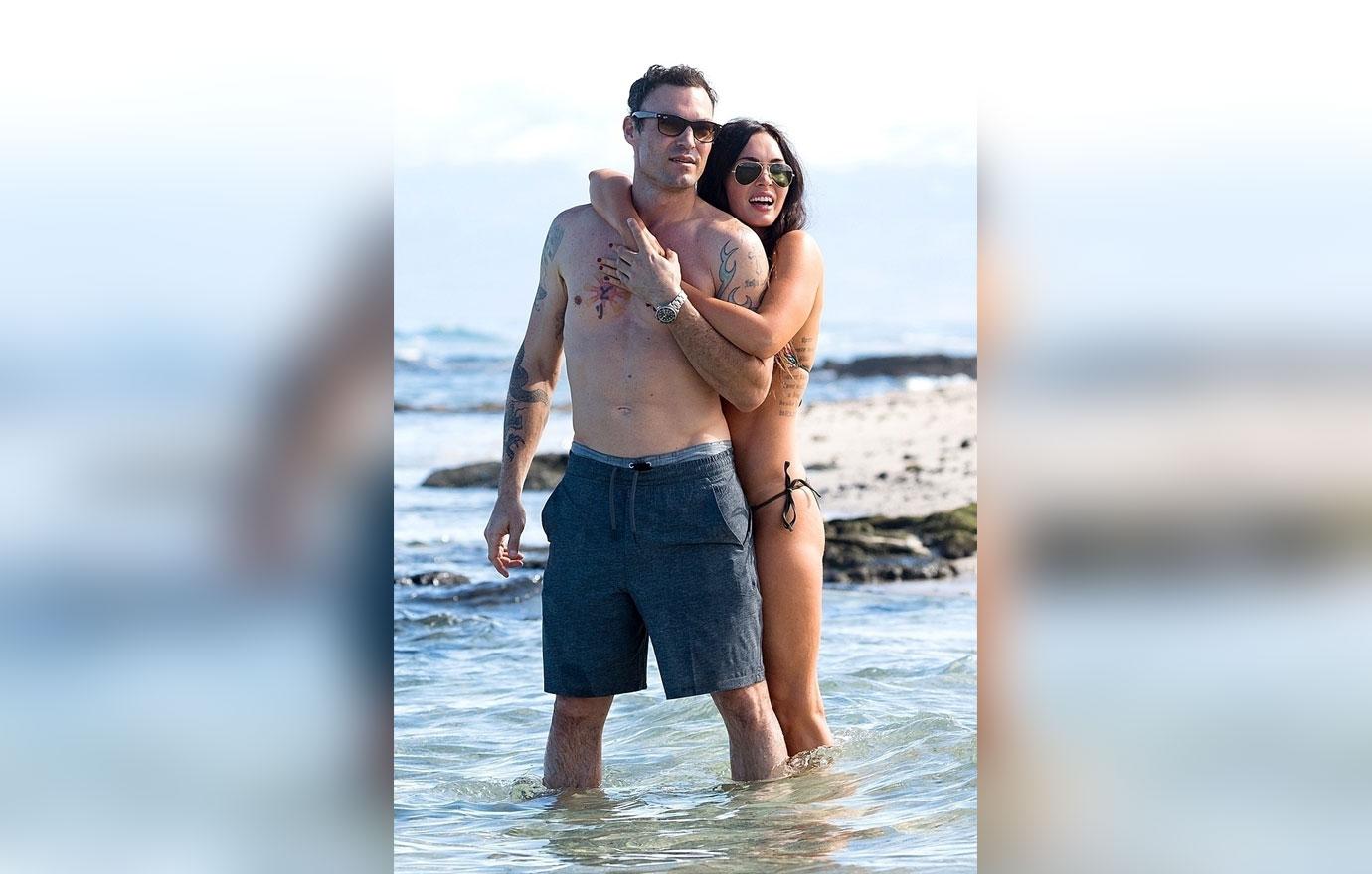 Megan Fox Bikini Husband Kiss