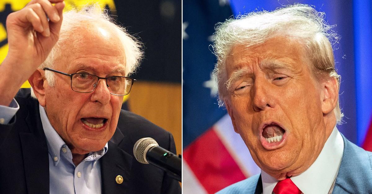 Composite photo of Bernie Sanders and Donald Trump