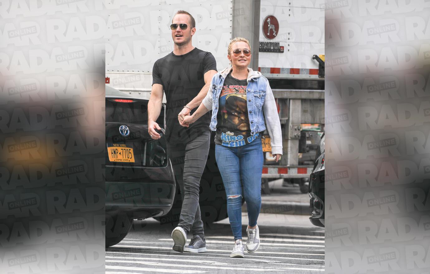 Hayden Panettiere and boyfriend's brother are spotted in New York City.