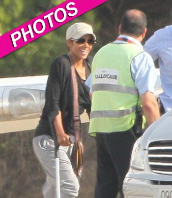 Hop Along Halle Berry Arrives Back In Mallorca After Paris Doctor Visit