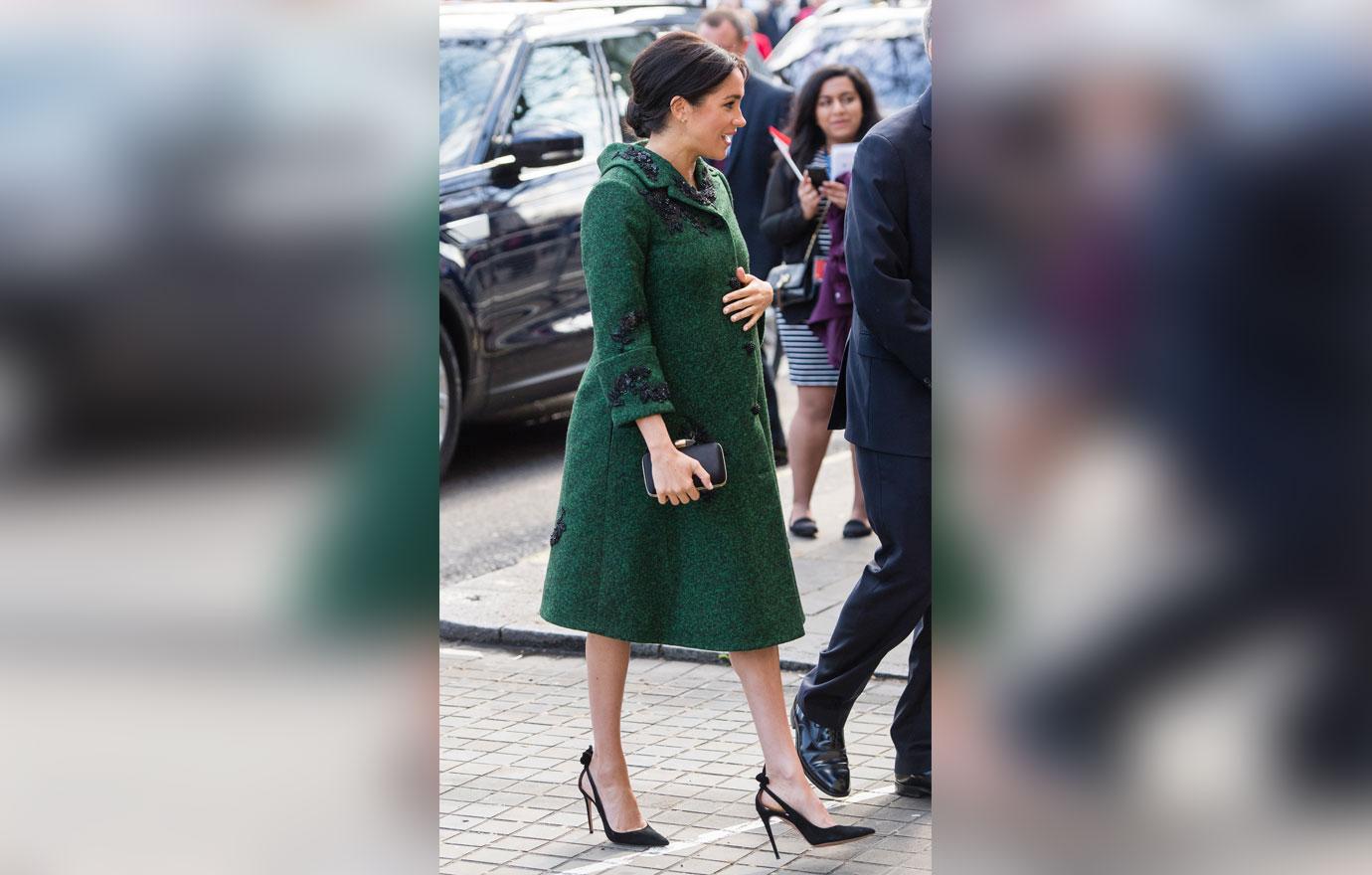 Prince Harry Meghan Markle Commonwealth Day Green Coat