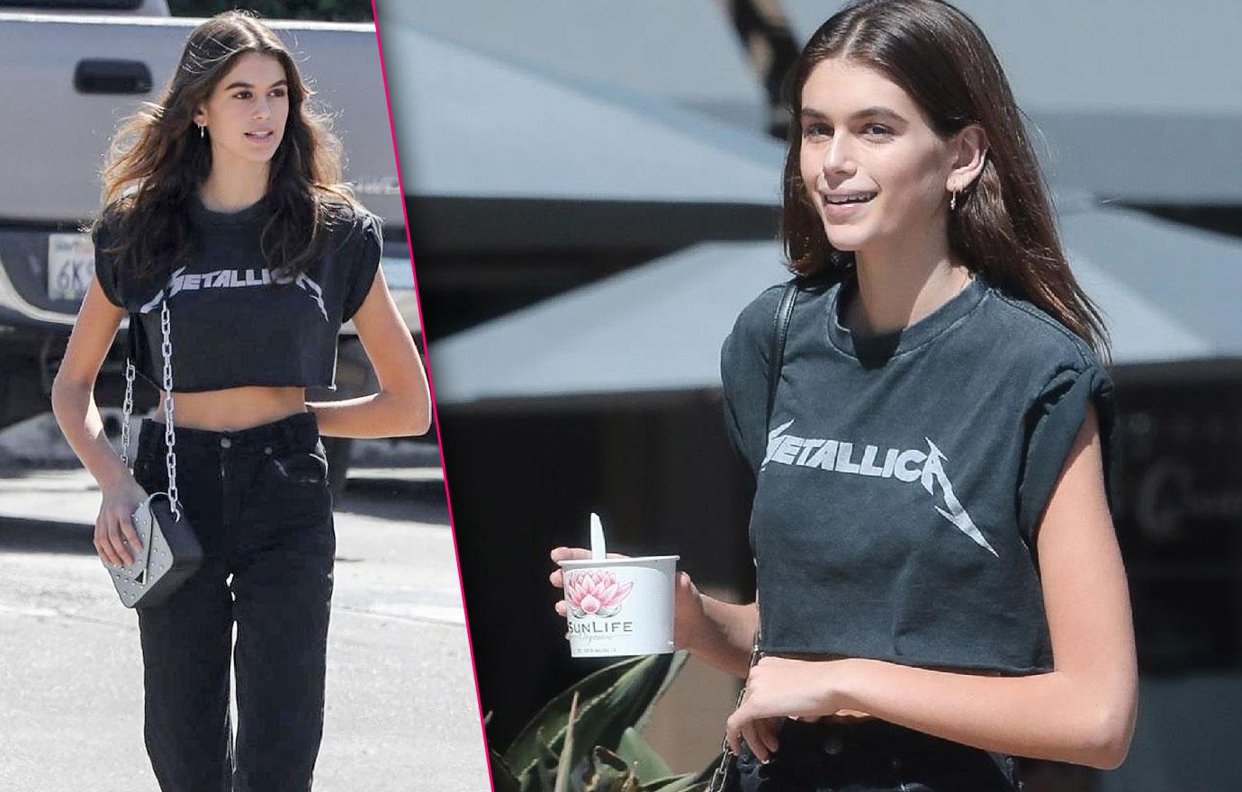 Kaia Gerber Looks Thin During FroYo Run