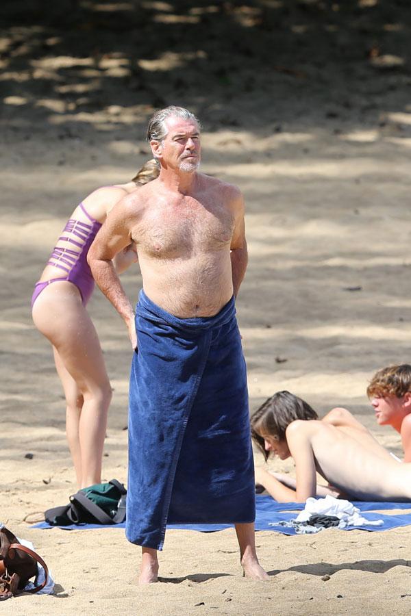 Pierce Brosnan Shirtless Hawaii