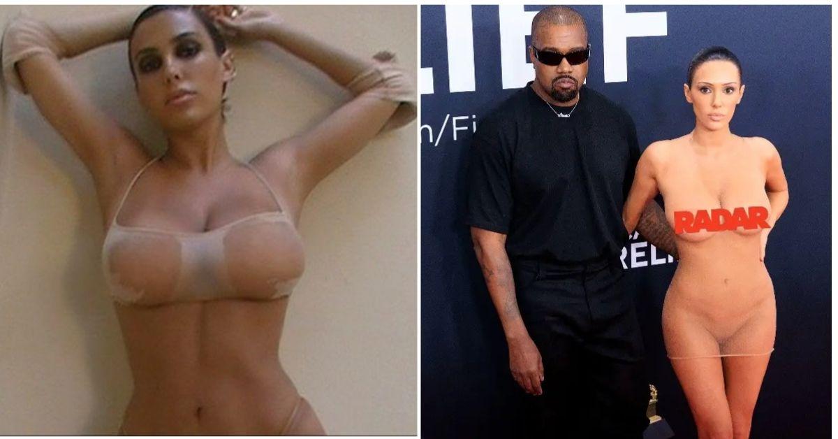 Split Photo of Bianca Censori, Kanye West