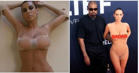 Split Photo of Bianca Censori, Kanye West