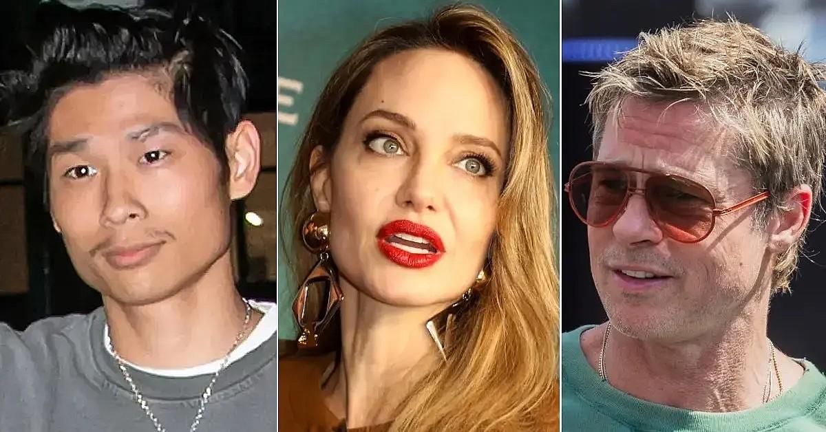 Composite photo of Pax Jolie-Pitt, Angelina Jolie, Brad Pitt