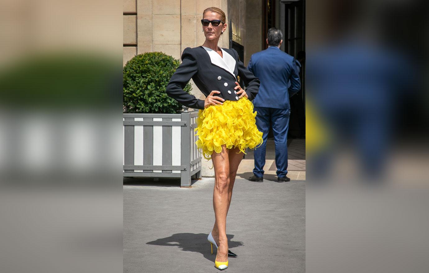 Celine Dion Models Fancy Looks In Paris France