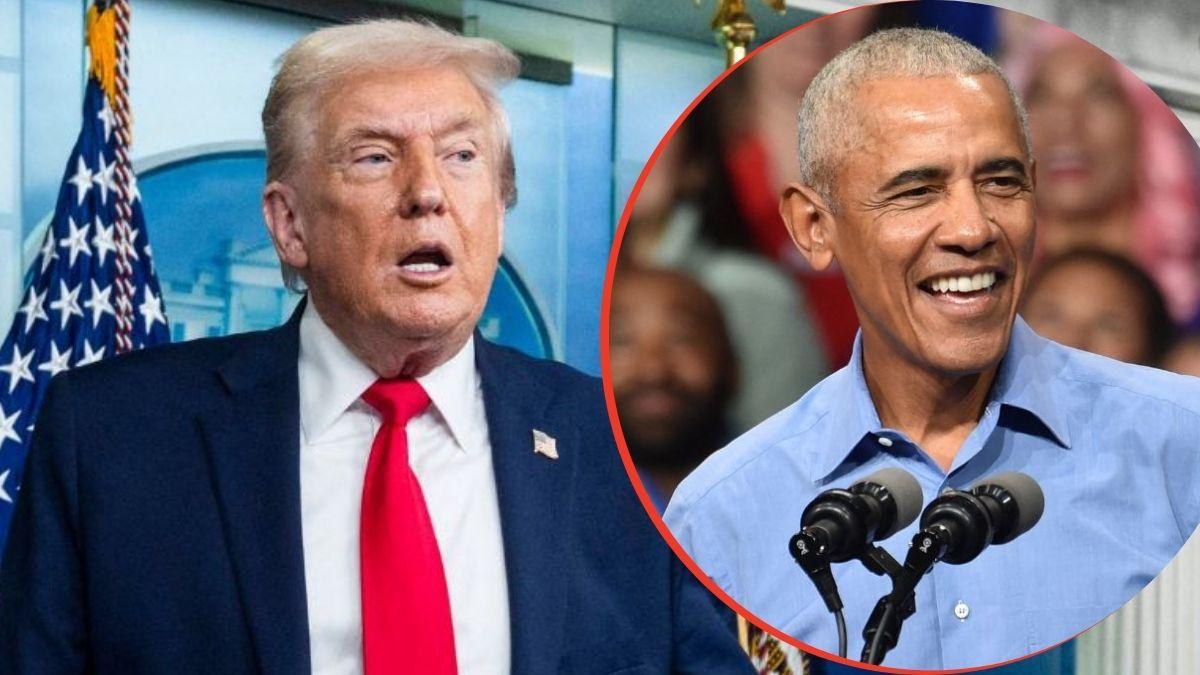 split image of Donald Trump and Barack Obama