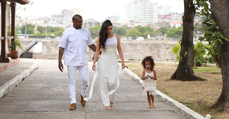 //kim kardashian kanye west north west cuba vacation filming