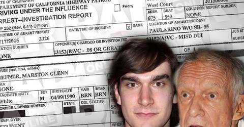 hugh hefner son martson hefner arrested dui