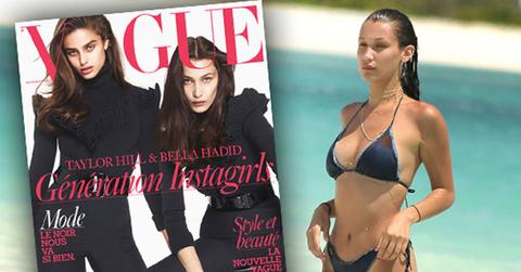//bella hadid nude topless vogue cover pp