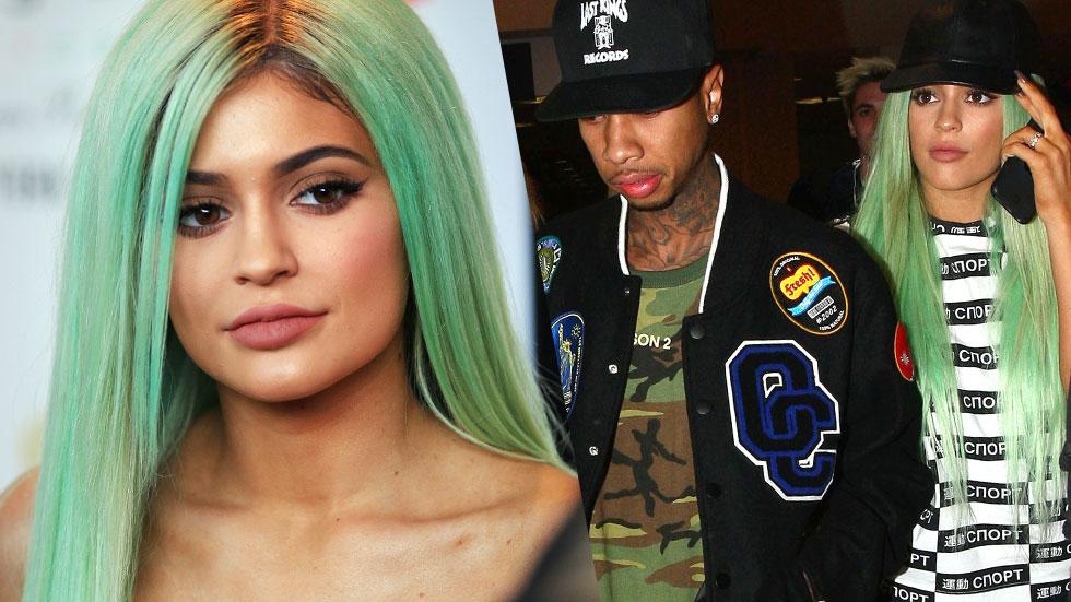 Kylie Jenner Green Hair Lips Kris Jenner Disapproved