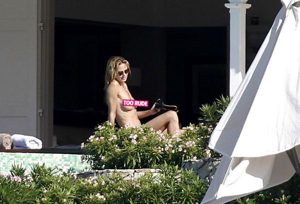 Heidi Klum Topless St Barth's