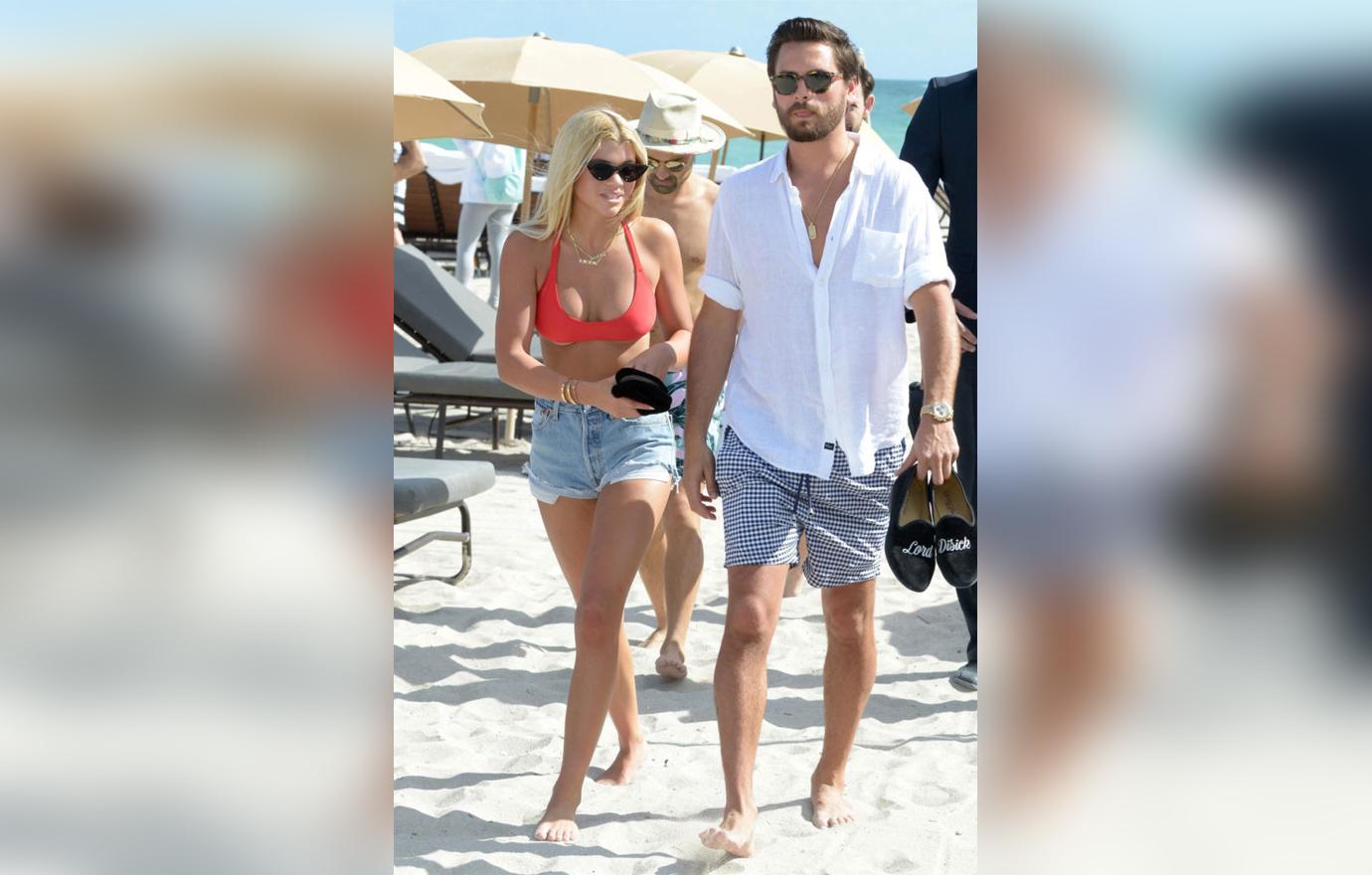 //Sofia Richie Bikini Scott Disick Miami Family Fears Worst