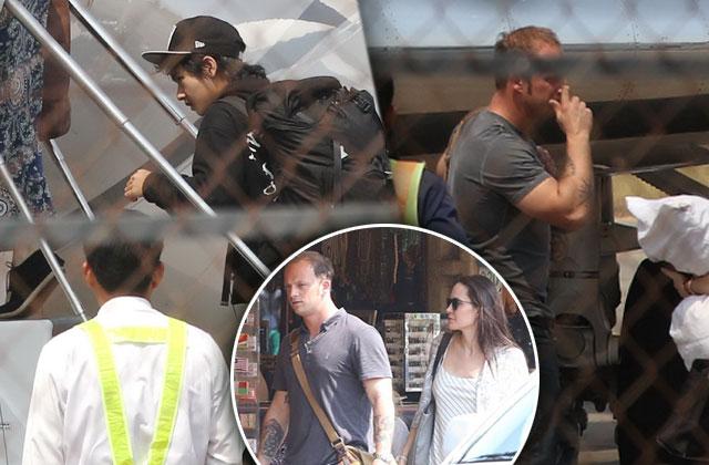 //angelina jolie bodyguard kids private plane divorce pp