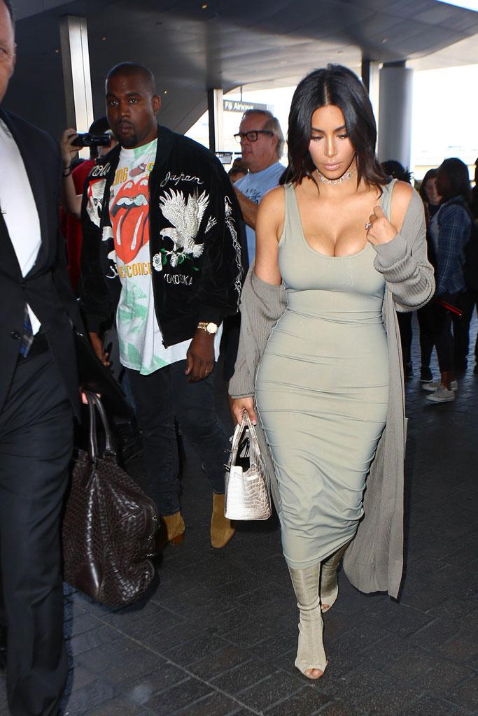 //kim kardashian baby weight loss boobs dress