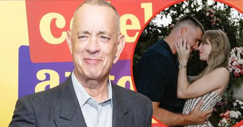 Photo of Tom Hanks, Travis Kelce and Taylor Swift