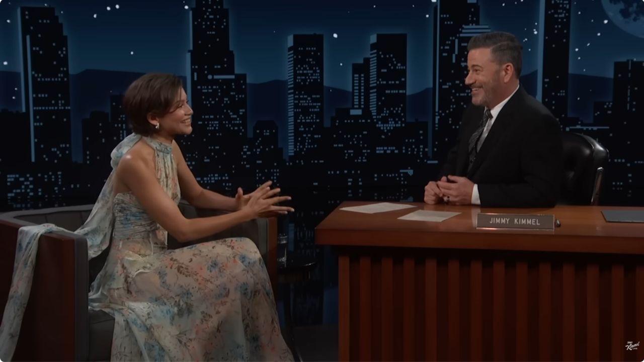 Photo of Zendaya and Jimmy Kimmel