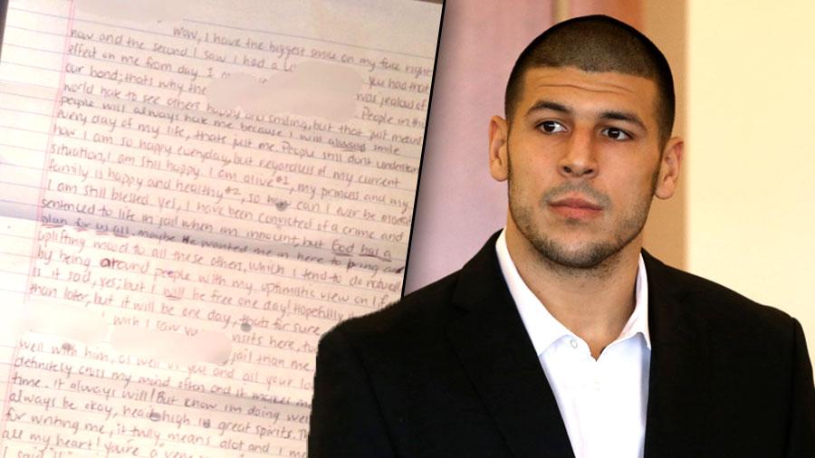 //aaron hernandez prison letter will be free some day hunk pp