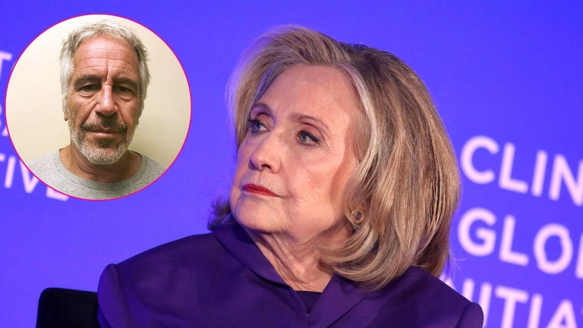 Composite photo of Jeffrey Epstein and Hillary Clinton