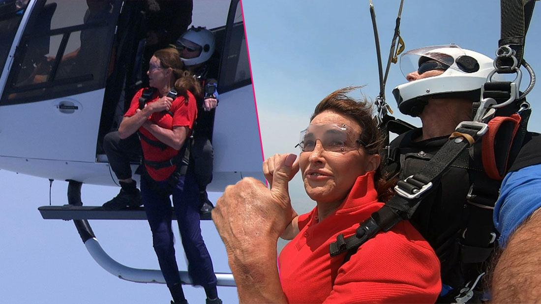 Caitlyn Jenner Goes Skydiving on UK Reality Show