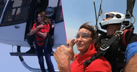 Caitlyn Jenner Goes Skydiving on UK Reality Show