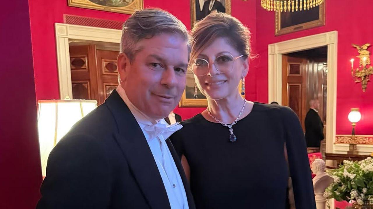 Photo of Jonathan Steinberg and Maria Bartiromo
