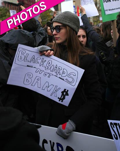 //anne hathaway protests