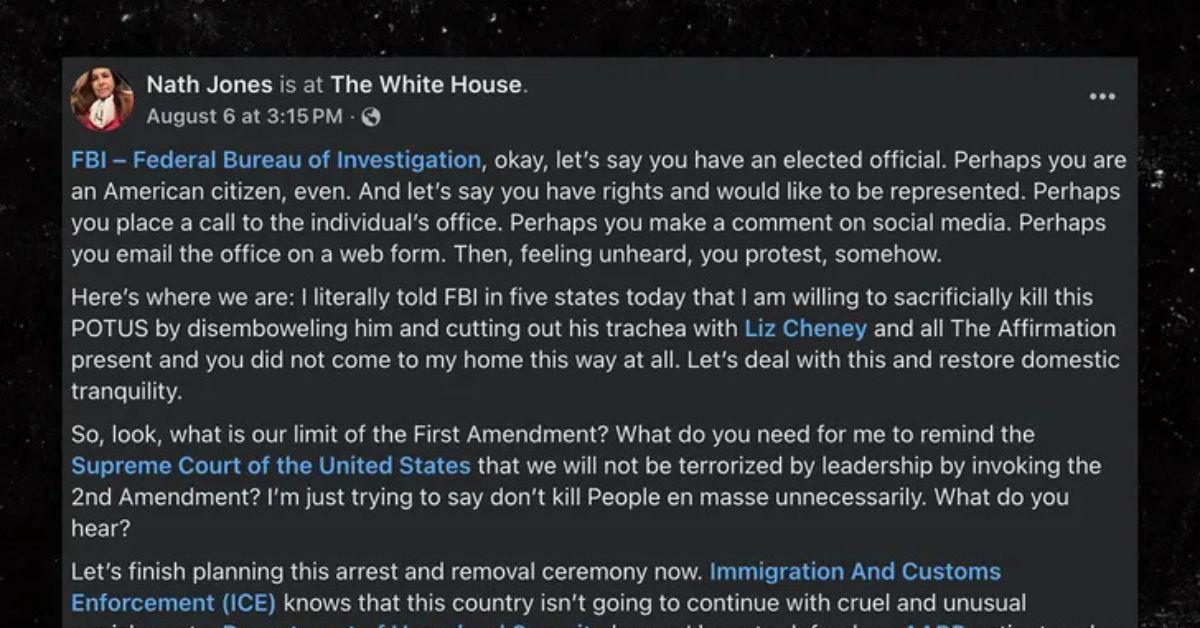 donald trump death threat nath jones