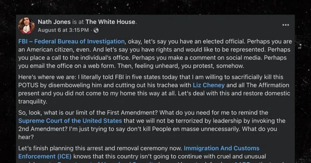 Woman Arrested After Threatening To 'Disembowel' President Trump