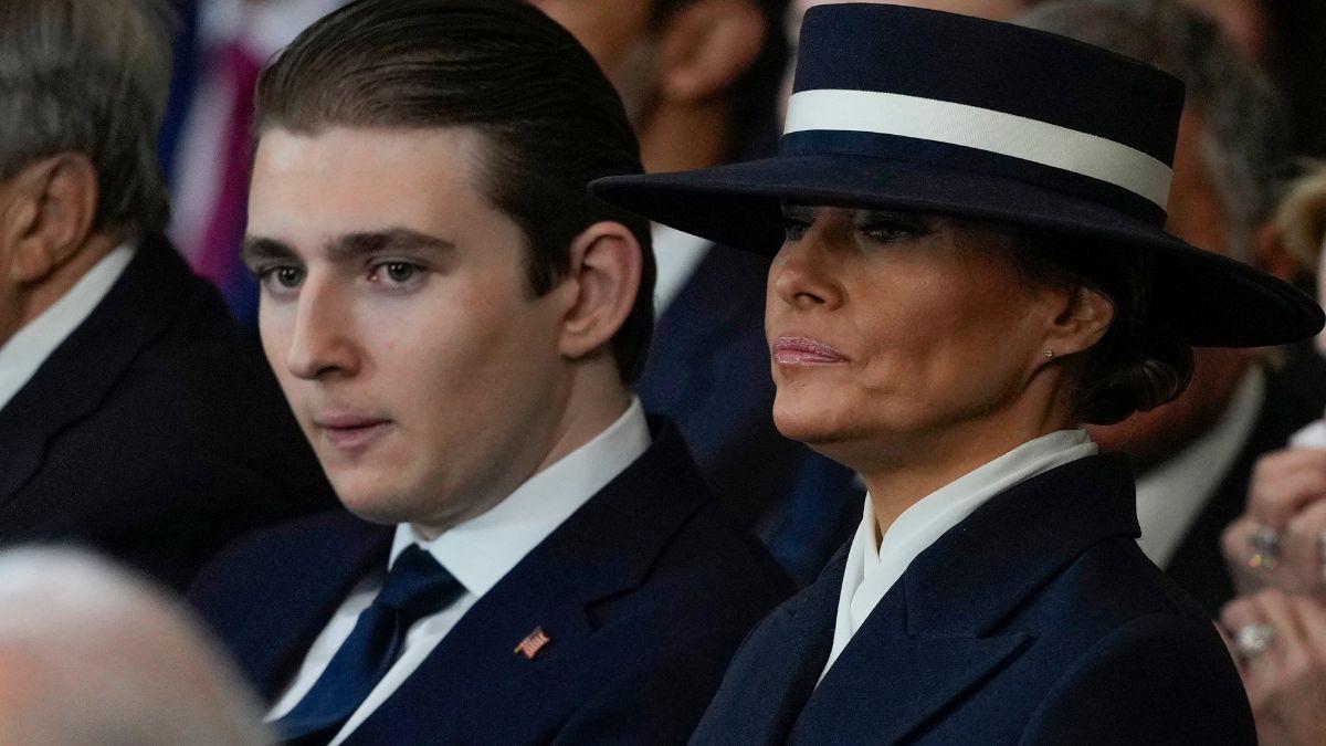 Photo of Barron and Melania Trump