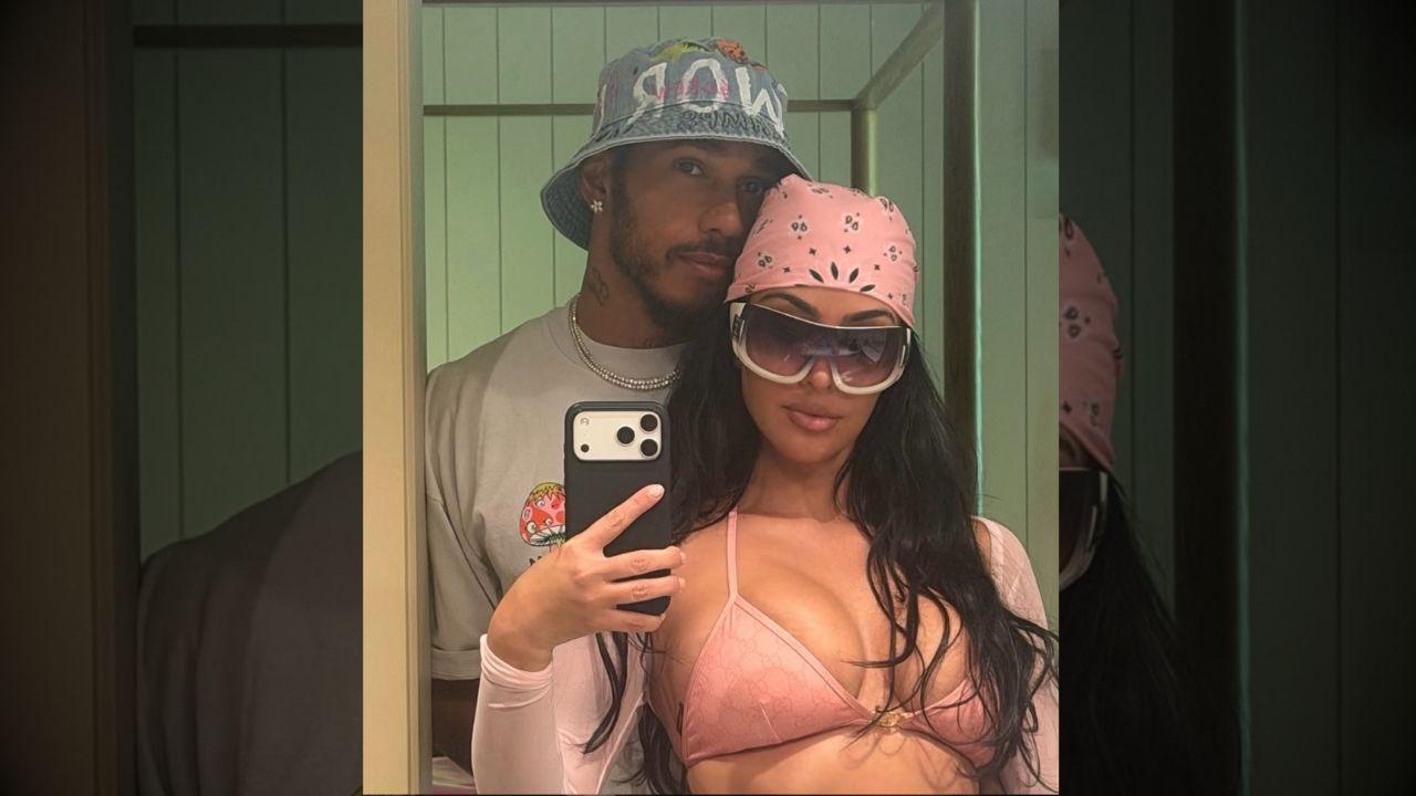 Photo of Kim Kardashian and Lewis Hamilton