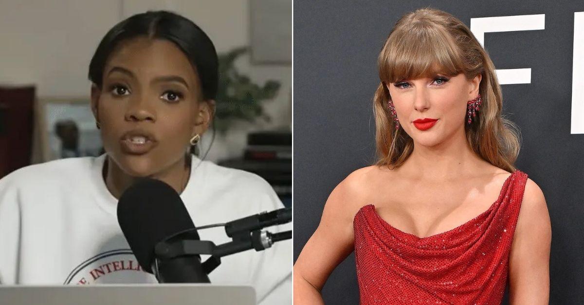 Composite photo of Candace Owens and Taylor Swift