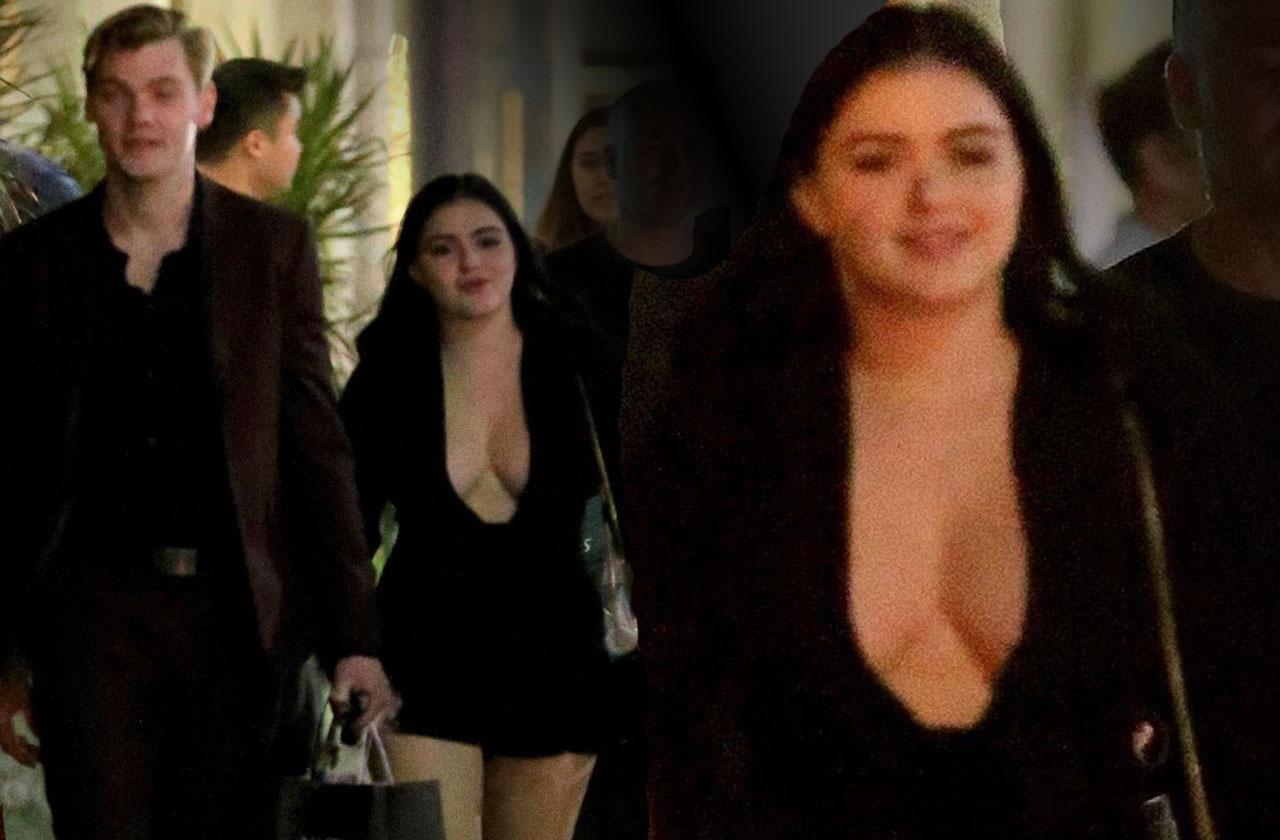 Ariel Winter's Breasts Spill Out Of Plunging White Hot Suit