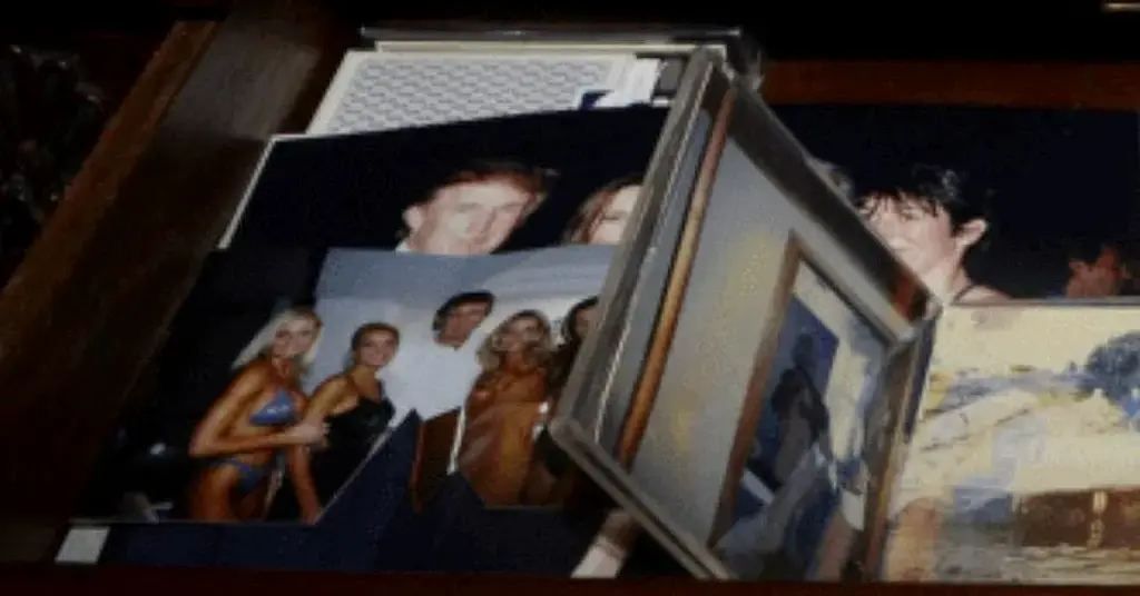 justice department jeffrey epstein website removes  images donald trump