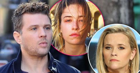 Worried Ryan Phillippe Wearing Blue Zip-up Jacket With Purple Crew-Neck Shirt Looking Right, Inset Elsie Hewitt Selfie, Inset Worried Reese Witherspoon Lookng Left